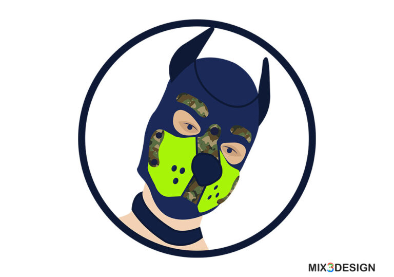 Mix3Design Dog Mask Logo