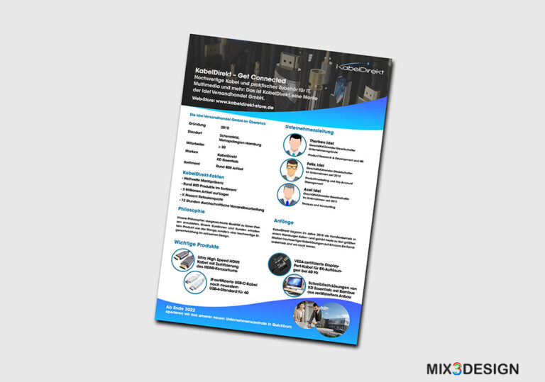 Mix3Design Flyer Design Kabel Direkt