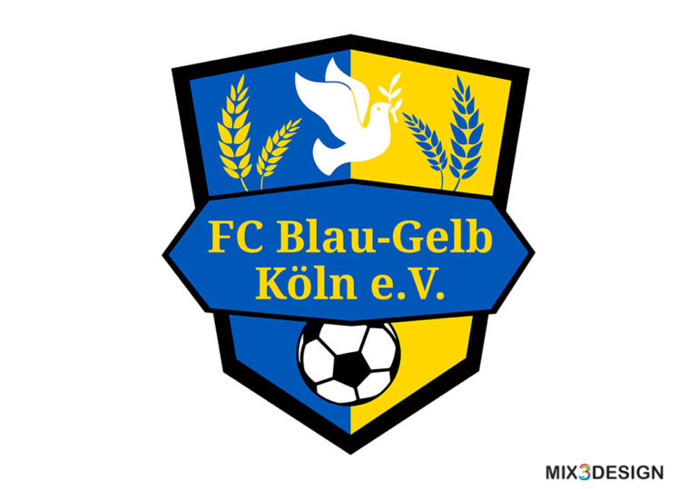 Mix3Design Logo design FC Blau Gelb koln Logo