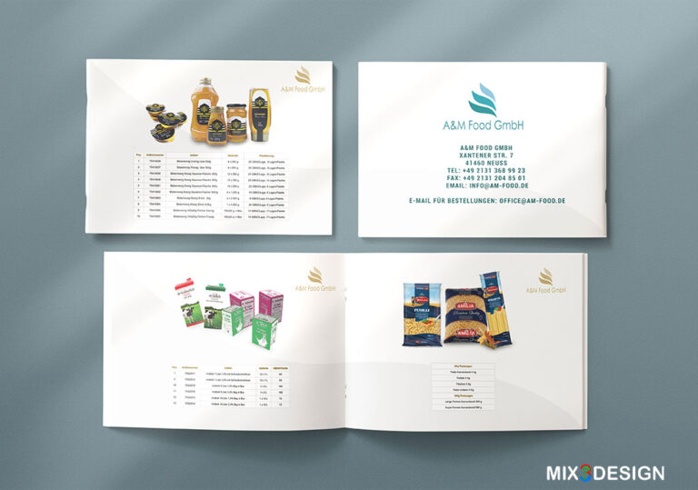 Mix3Design Product Catalog design A M Food GmbH