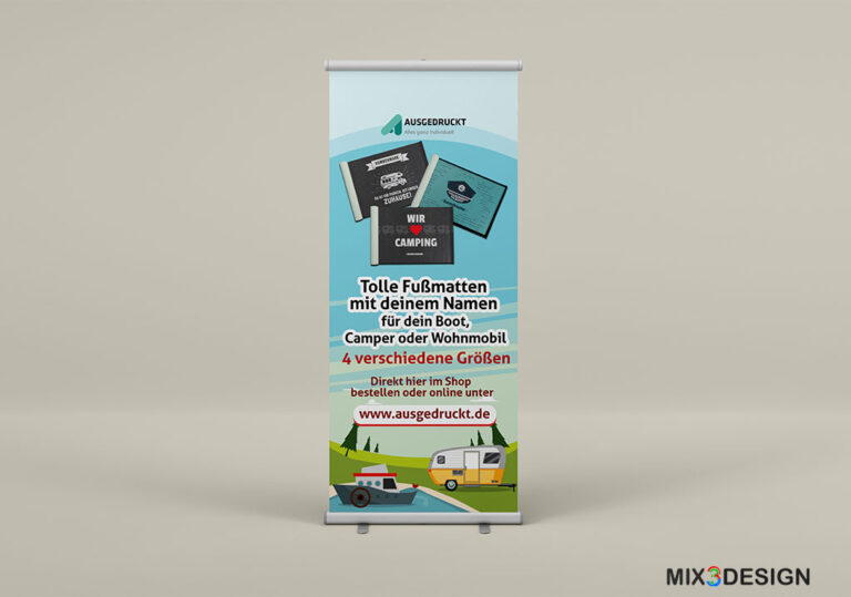 Mix3Design Rollup banner design Ausgedruckt
