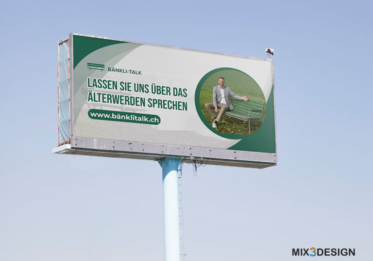 Mix3Design billboard design Baenkli talk billboard