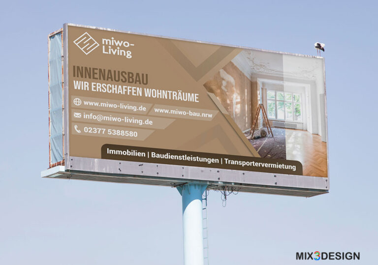 Mix3Design billboard design miwo living banner