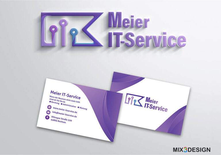 Mix3Design logo and businesscard design