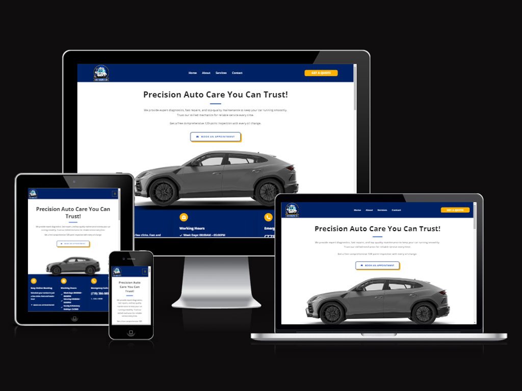 Car Therapist Auto Machanic Web Design | Mix3Design