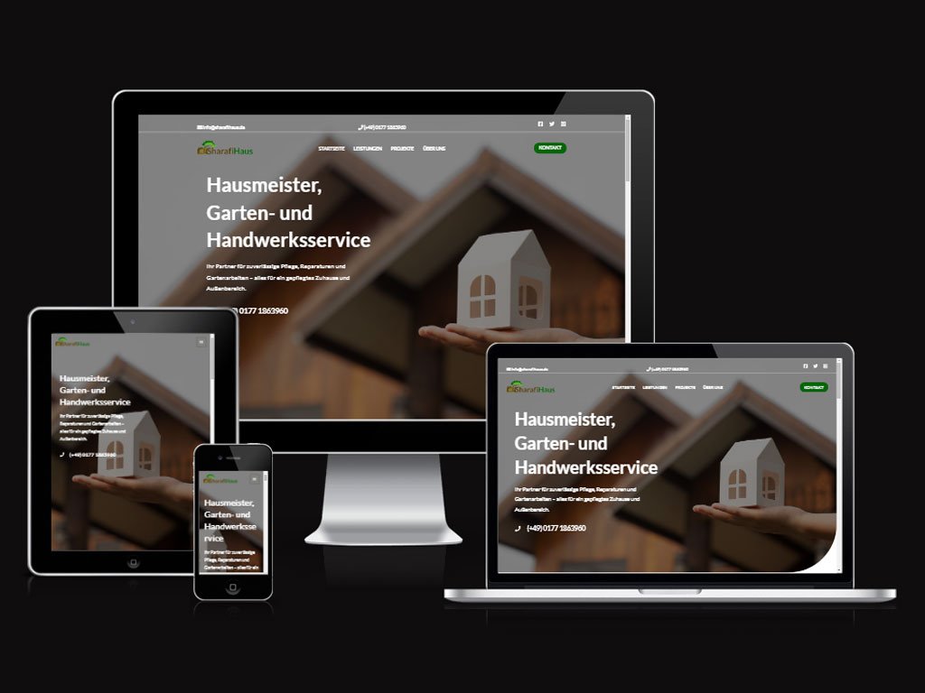 Facility & Handyman Service Website Design: SharafiHaus | Mix3Design